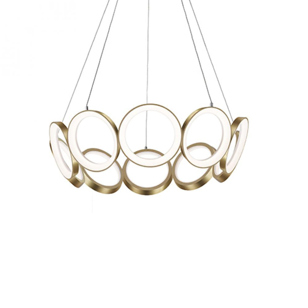 Kuzco Lighting Inc Oros 29-in LED Chandelier Antique Brass