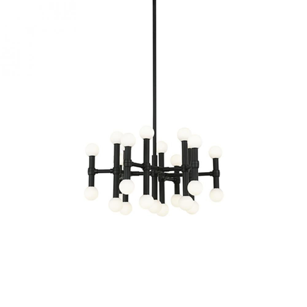 Kuzco Lighting Inc Rivoli 24-in LED Chandelier Black