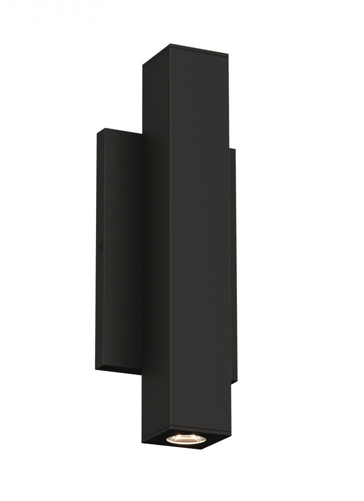 Visual Comfort Modern Chara Square Outdoor Wall Sconce Black