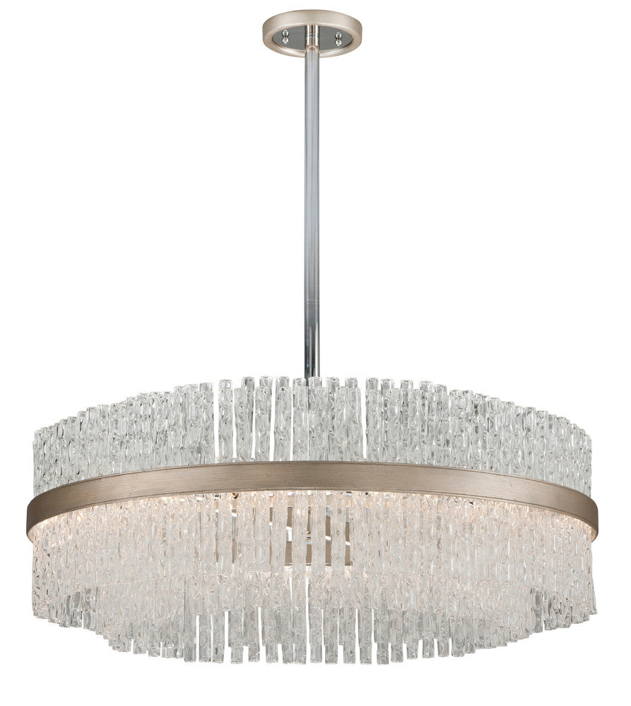 Corbett Chime Pendant Silver Leaf Polished Stainless Steel