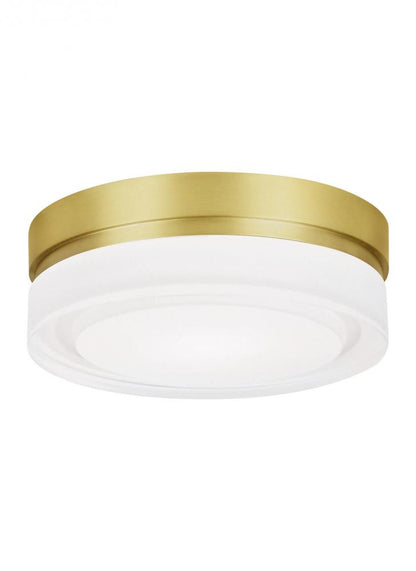 Visual Comfort Modern Cirque Outdoor Flush Mount Nickel, Satin Nickel
