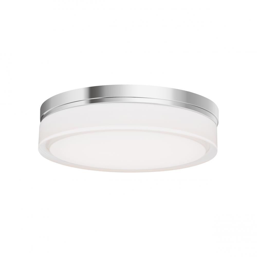 Visual Comfort Modern Cirque Outdoor Flush Mount Chrome