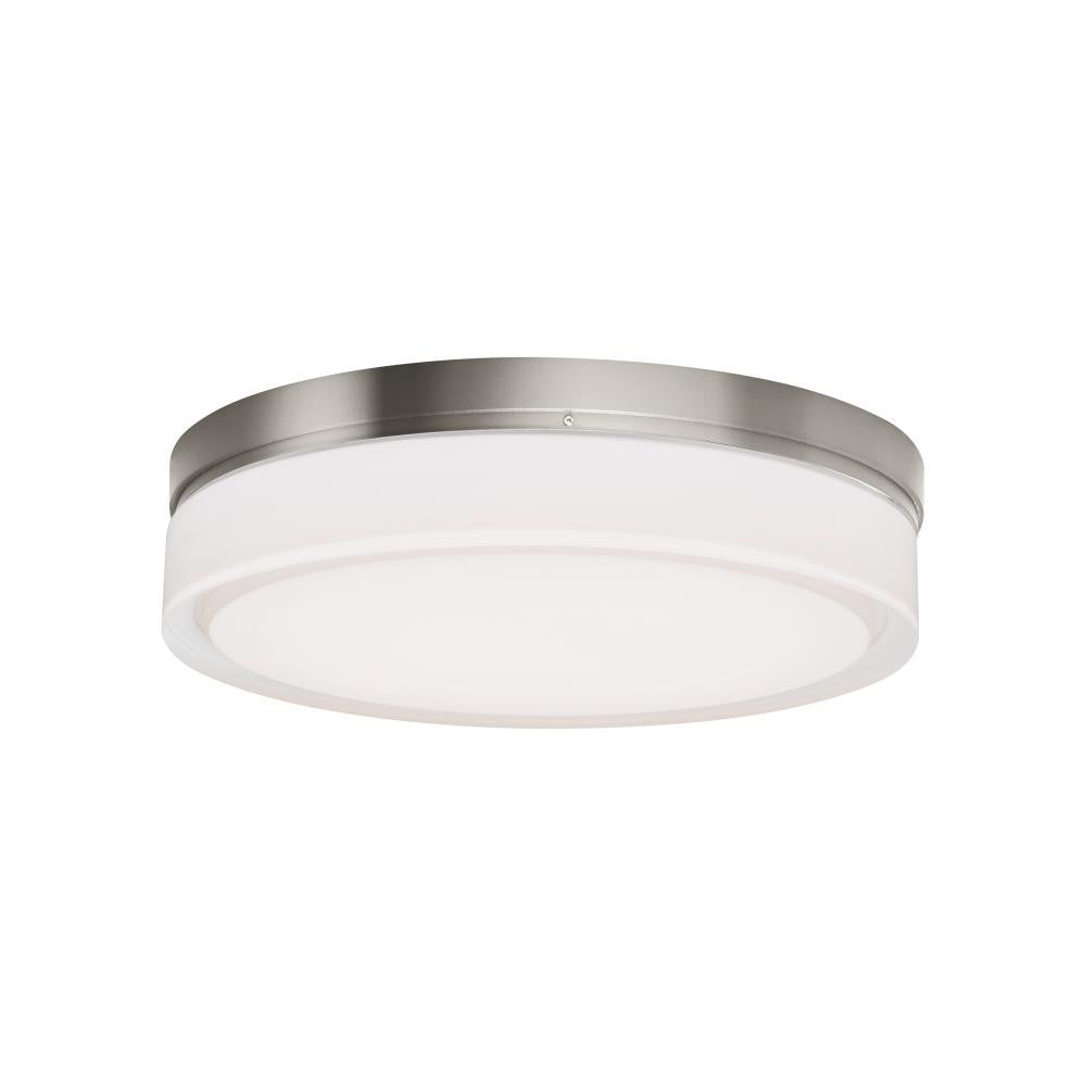 Visual Comfort Modern Cirque Outdoor Flush Mount Nickel, Satin Nickel