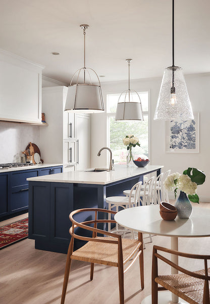 Hinkley Clarke Down Chandelier Brass, Lacquered Dark Brass