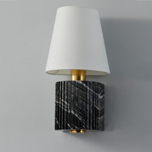 Corbett Aden Wall Sconce 1-Light Brass, Black