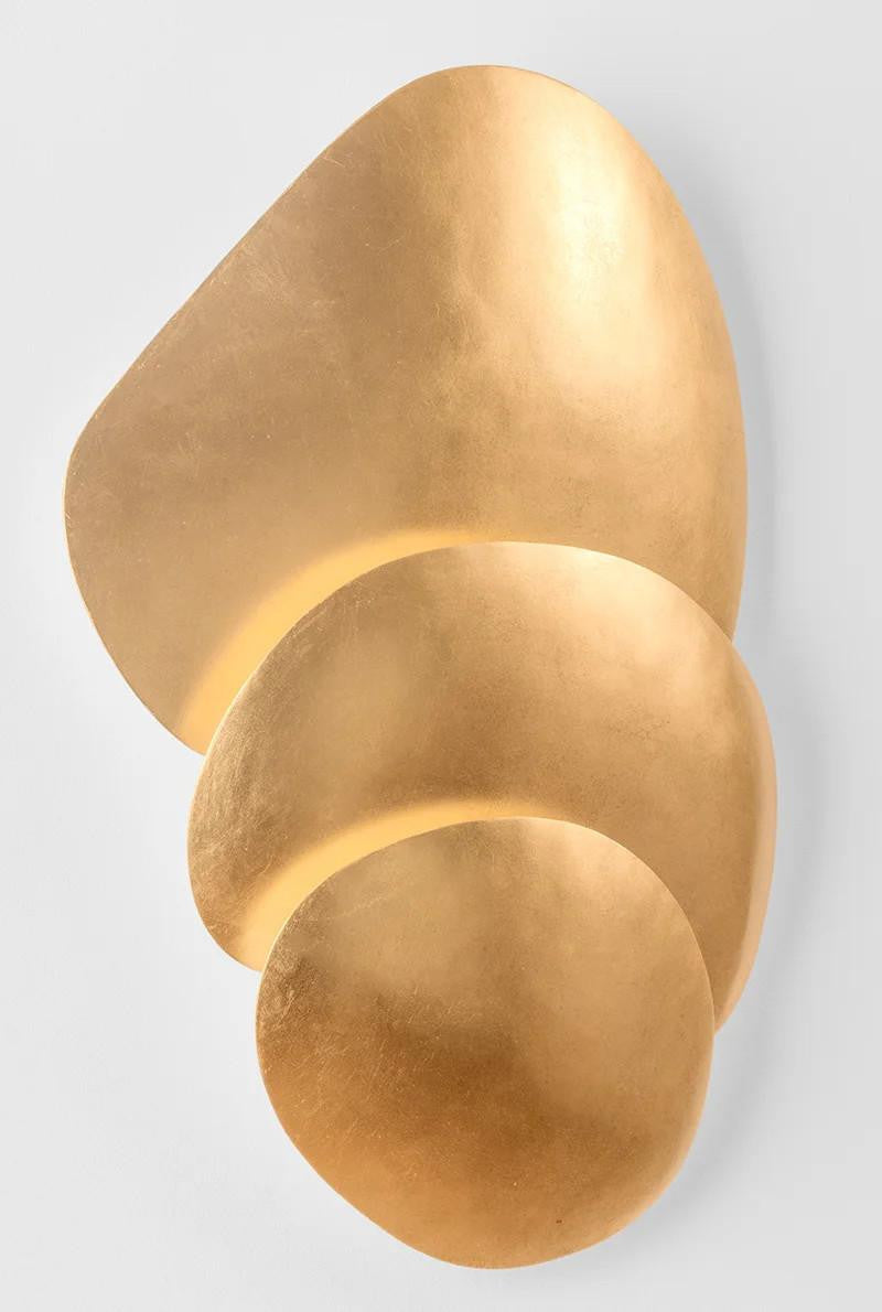 Corbett Akemi Wall Sconce Warm Silver Leaf