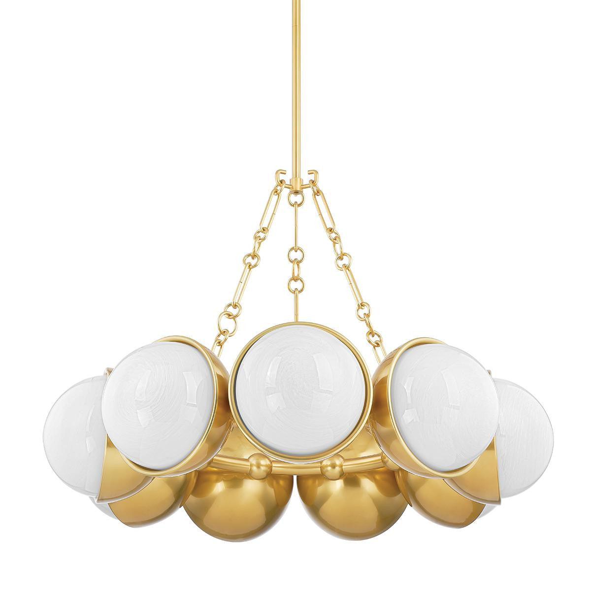 Corbett Althea Chandelier Vintage Polished Brass
