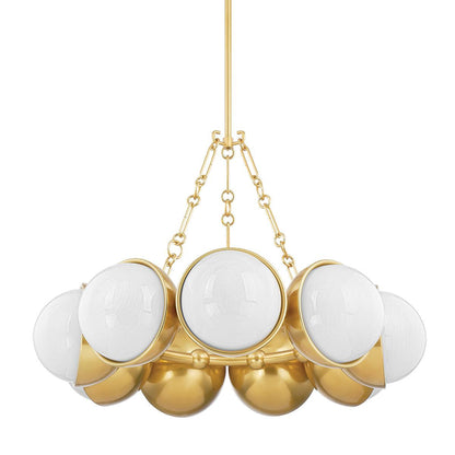 Corbett Althea Chandelier Vintage Polished Brass
