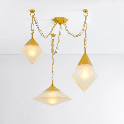 Corbett Angelique Chandelier, 3-Light, Brass, 58"W (383-58-VPB CZ7K)