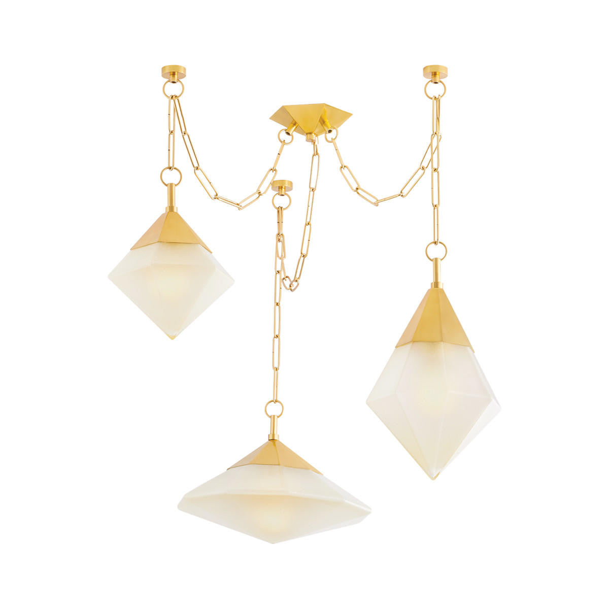 Corbett Angelique Chandelier Vintage Polished Brass
