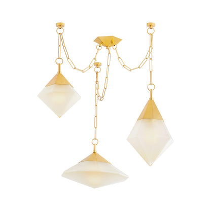 Corbett Angelique Chandelier Vintage Polished Brass