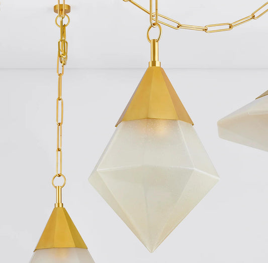 Corbett Angelique Chandelier, 5-Light, Brass, 58.5"W (383-59-VPB CZ7L)
