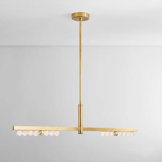 Corbett Annecy Linear Chandelier, 2-Light, LED, Brass, 6.25"W (382-51-VB CZ7F)