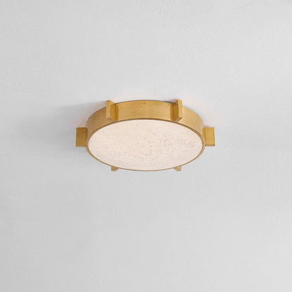 Corbett Ansonia Flush Mount, 1-Light, LED, Brass, 14"W (377-14-VB CZ76)