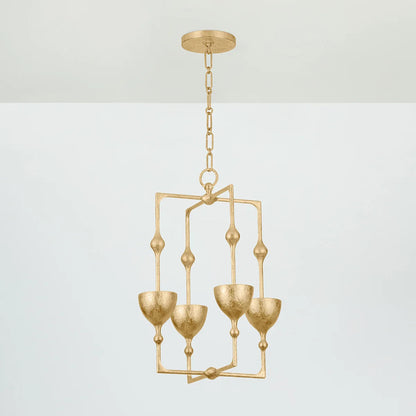 Corbett Antalya Outdoor Lantern, 4-Light, LED, Gold, 22.25"H (368-16-VGL CYAD)