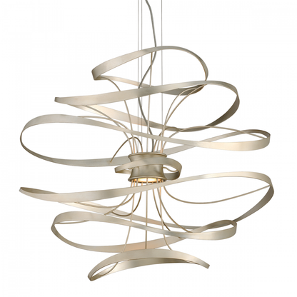 Corbett Calligraphy Chandelier Silver, Stainless Steel