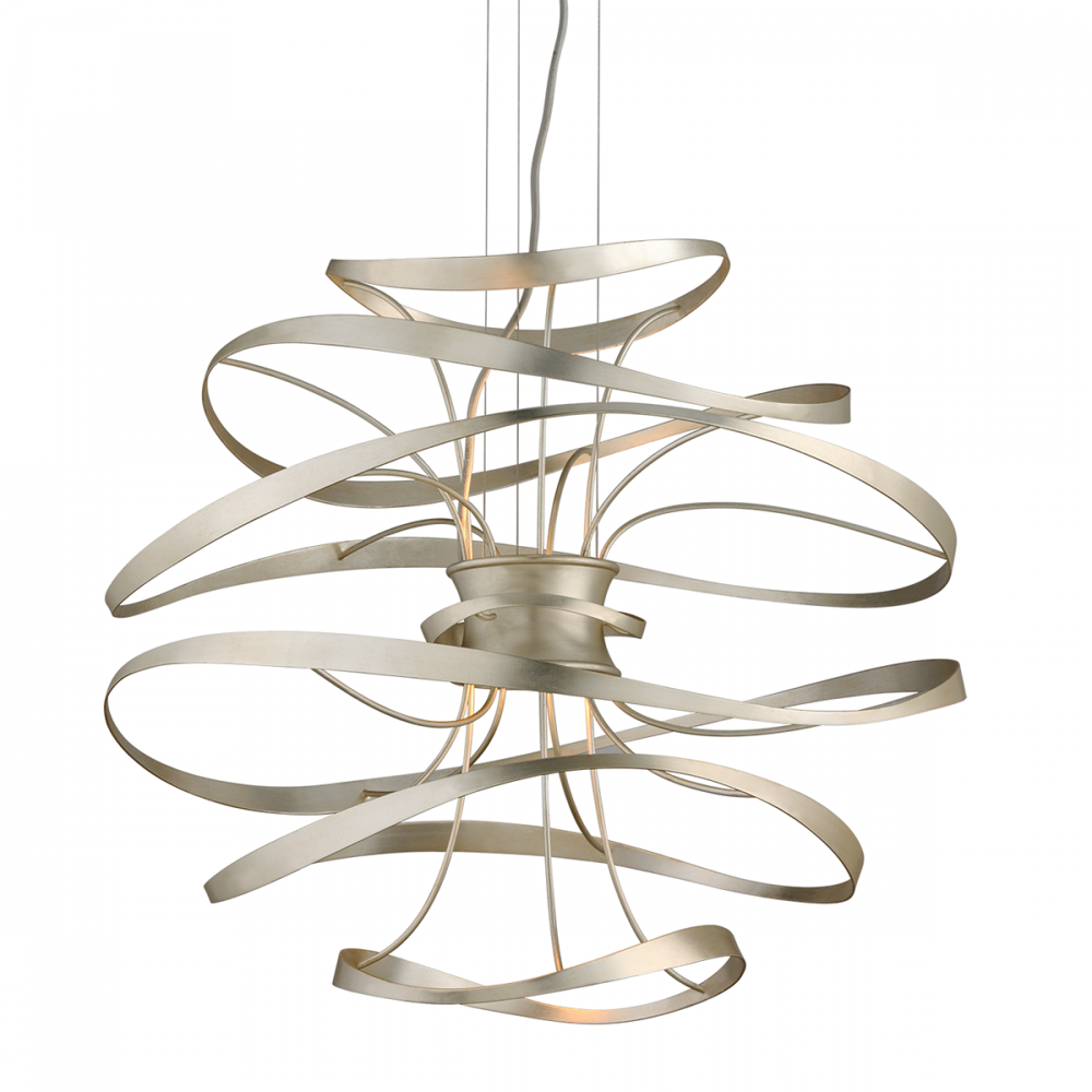 Corbett Calligraphy Chandelier Silver, Steel