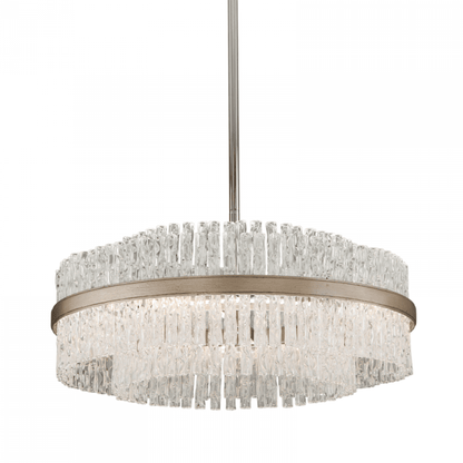 Corbett Chime Pendant Silver Leaf Polished Stainless