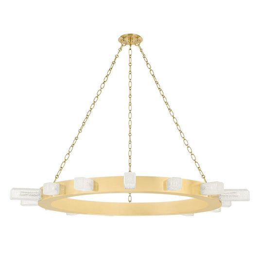 Corbett Citrine Chandelier Vintage Brass