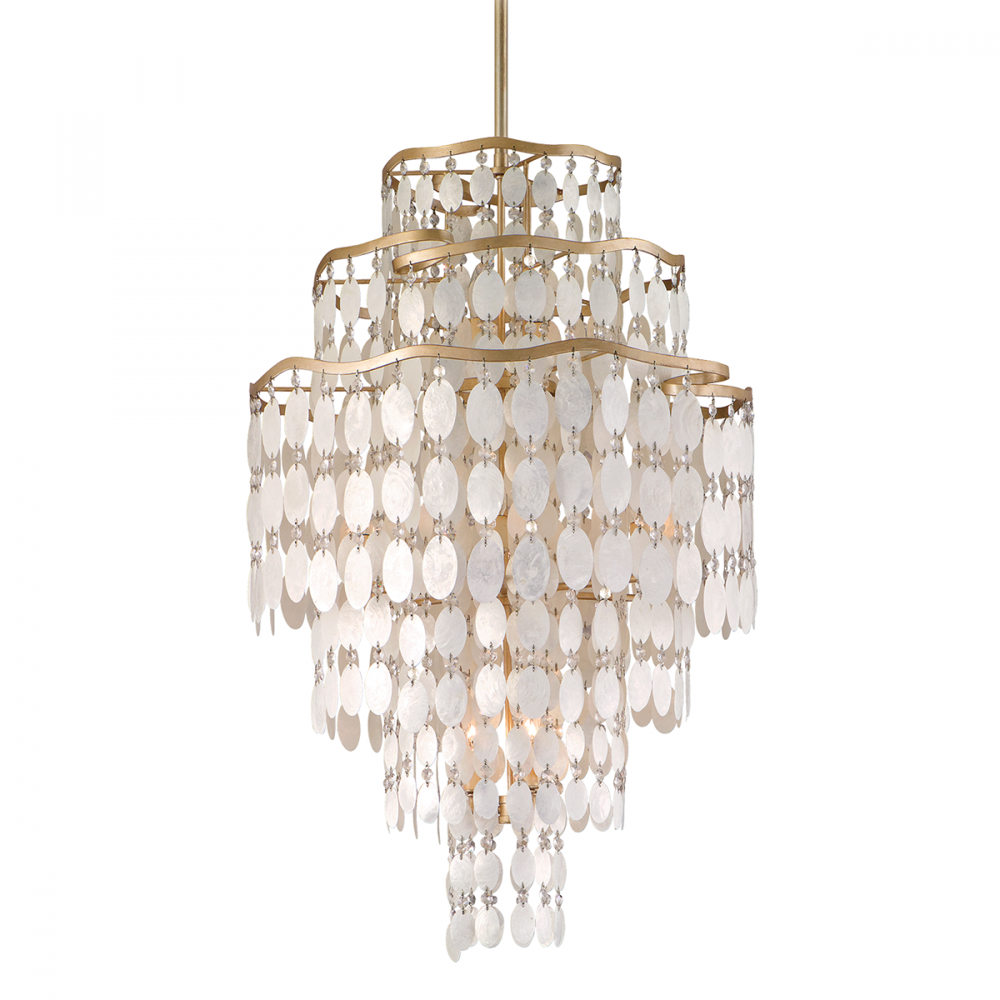 Corbett Dolce Chandelier Champagne Leaf