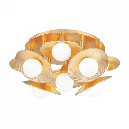 Corbett Emerald Semi Flush Mount Gold
