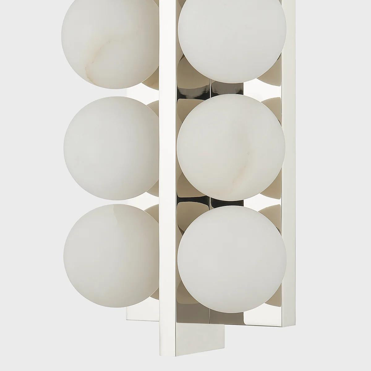 Corbett Emille Wall Sconce, 10-Light, Polished Nickel, 18.25"H (357-10-PN 95F3)