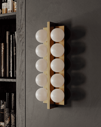 Corbett Emille Wall Sconce, 10-Light, Vintage Brass, 18.25"H (357-10-VB 95F4)