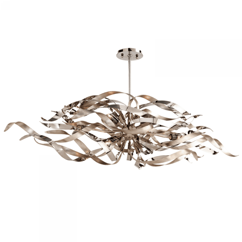 Corbett Graffiti Island Pendant Silver Leaf Polished Stainless