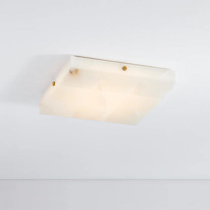 Corbett Gypsum Flush Mount, 1-Light, LED, Brass, 15"W (469-15-VB CZ7G)