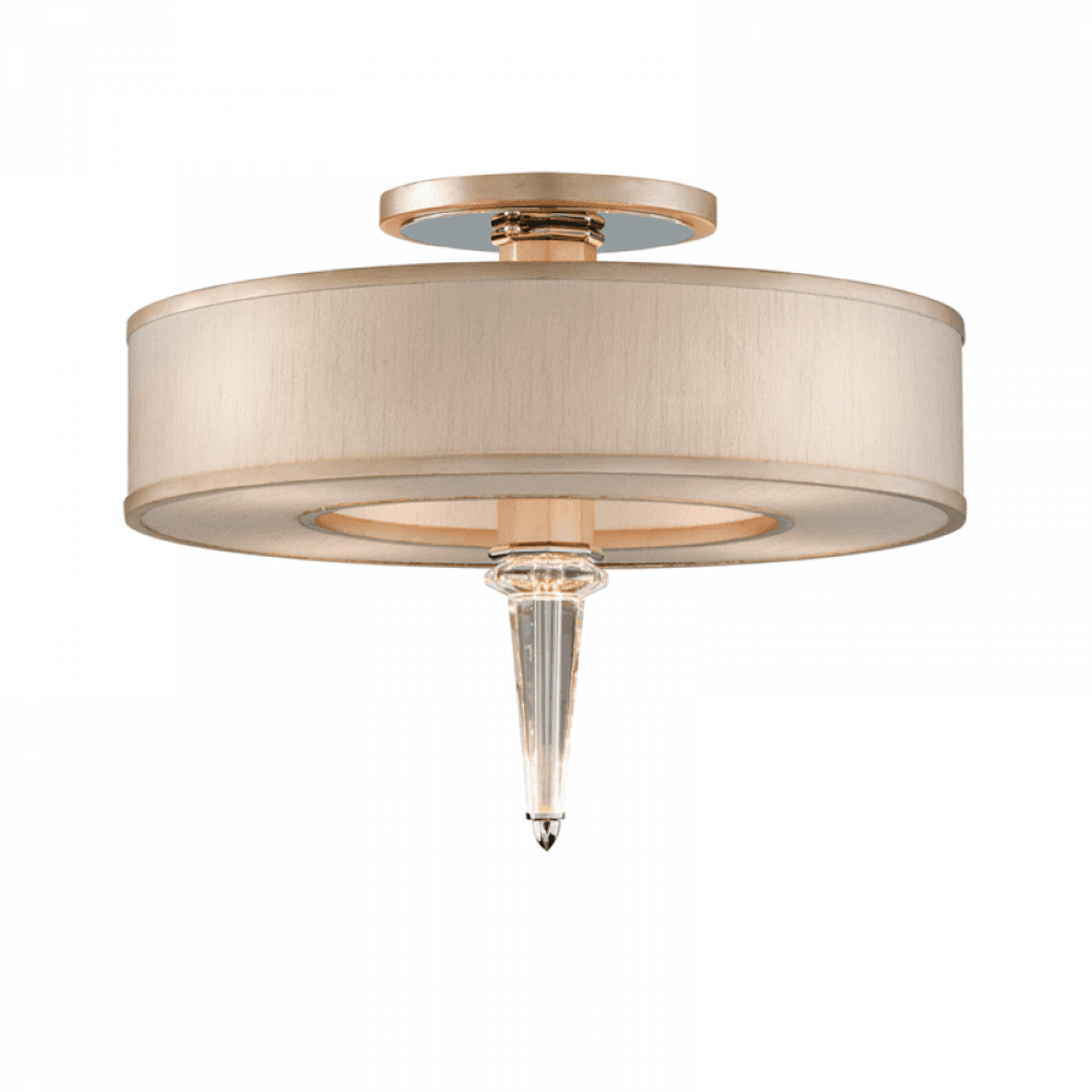 Corbett Harlow Semi Flush Mount Tranquility Silver Leaf