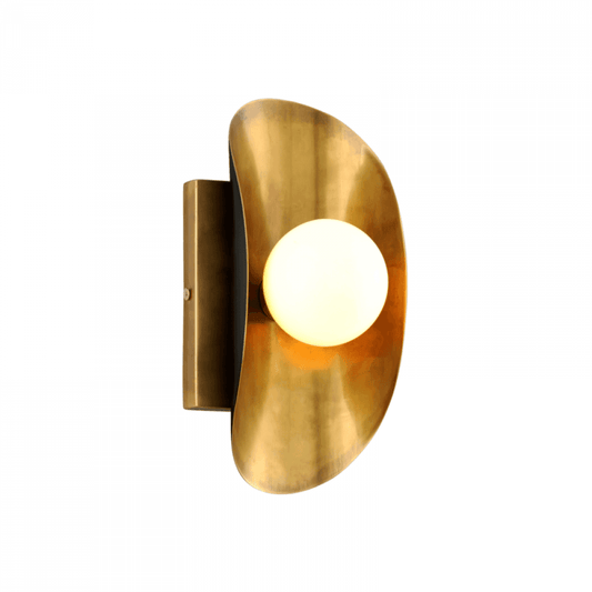 Corbett Hopper Wall Sconce Vintage Brass Bronze Accents