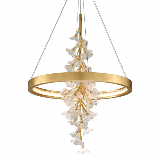 Corbett Jasmine Chandelier, 1-Light, LED, Gold, 38.5"H (268-71-GL CY8W)