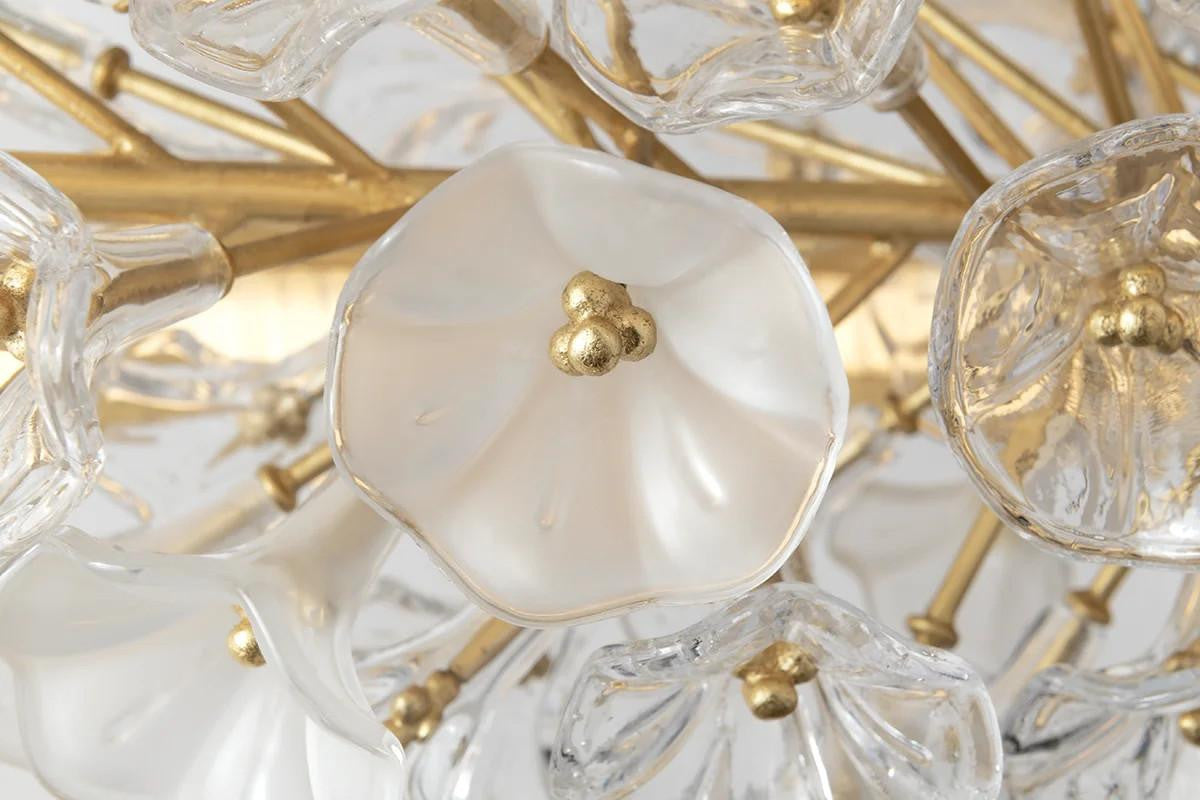 Corbett Jasmine Linear Chandelier, 1-Light, LED, Gold Leaf, 18"W (268-51-GL 95D0)