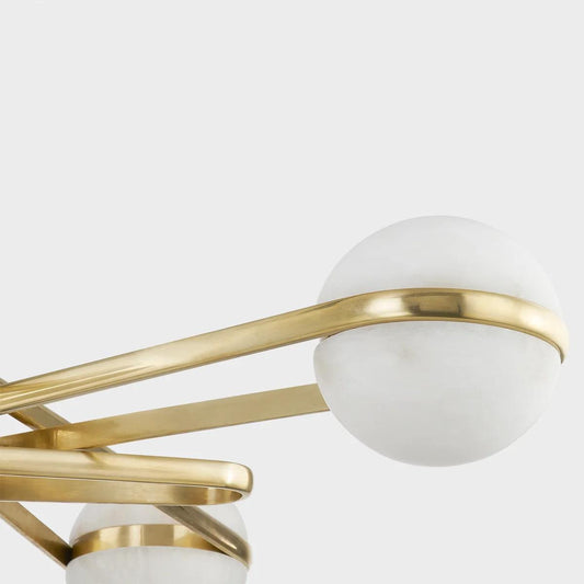 Corbett Kyomi Chandelier, 6-Light, LED, Vintage Brass, 52"W (353-52-VB 95EU)