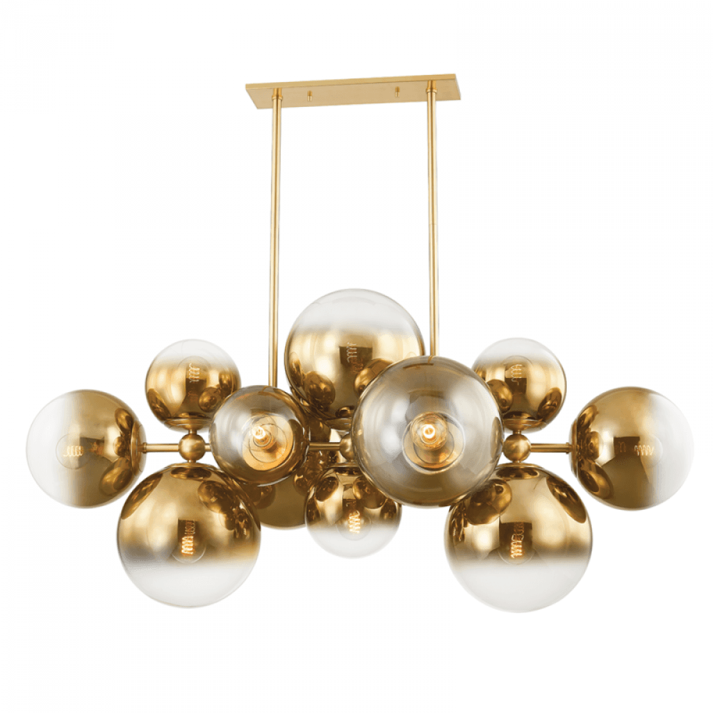 Corbett Kyoto  Chandelier 12-Light Brass