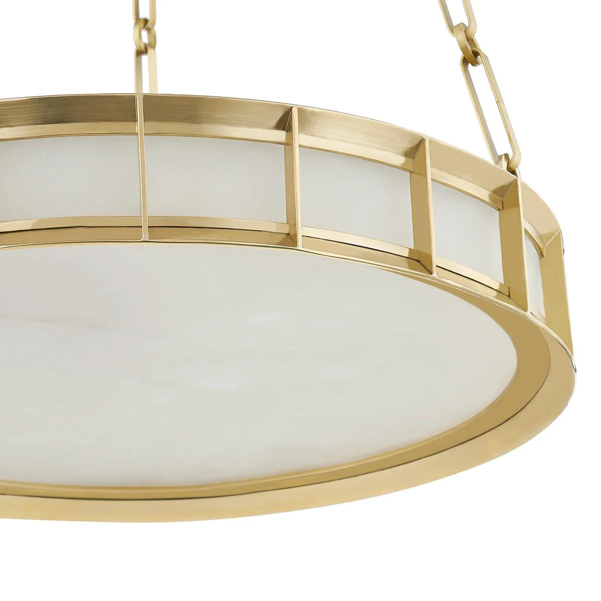 Corbett Leda Chandelier, 1-Light, LED, Vintage Brass, 19.75"W (346-20-VB 95E5)