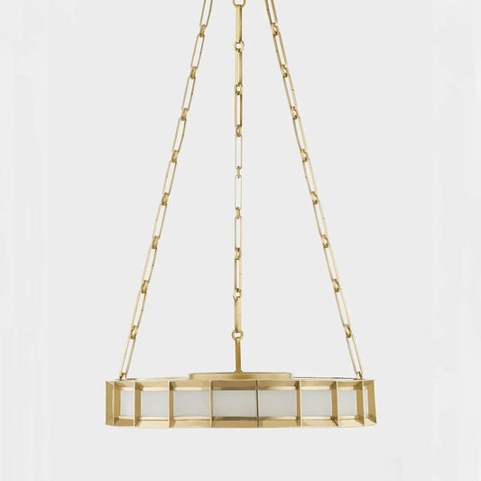 Corbett Leda Chandelier, 1-Light, LED, Vintage Brass, 19.75"W (346-20-VB 95E5)
