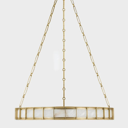 Corbett Leda Chandelier, 1-Light, LED, Vintage Brass, 30"W (346-30-VB 95E7)
