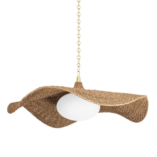 Corbett Levene Pendant 58.75"W Vintage Gold Leaf