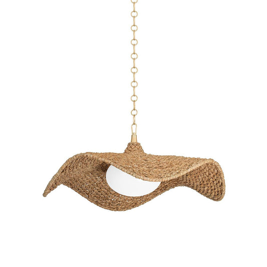 Corbett Levene Pendant 41.25"W Vintage Gold Leaf