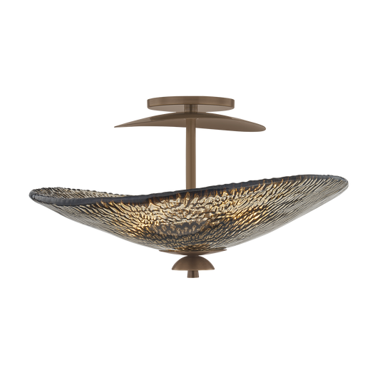 Corbett Alba 3-Light Semi-Flush Mount Old World Brass