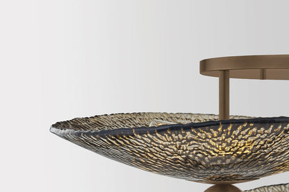 Corbett Alba 9-Light Semi-Flush Mount Old World Brass