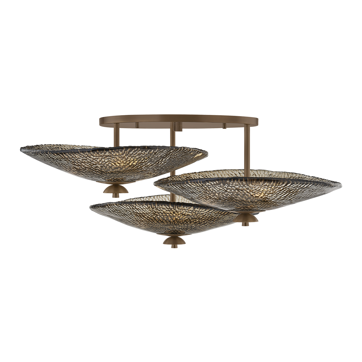 Corbett Alba 9-Light Semi-Flush Mount Old World Brass