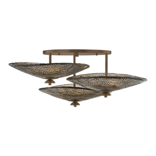 Corbett Alba 9-Light Semi-Flush Mount Old World Brass