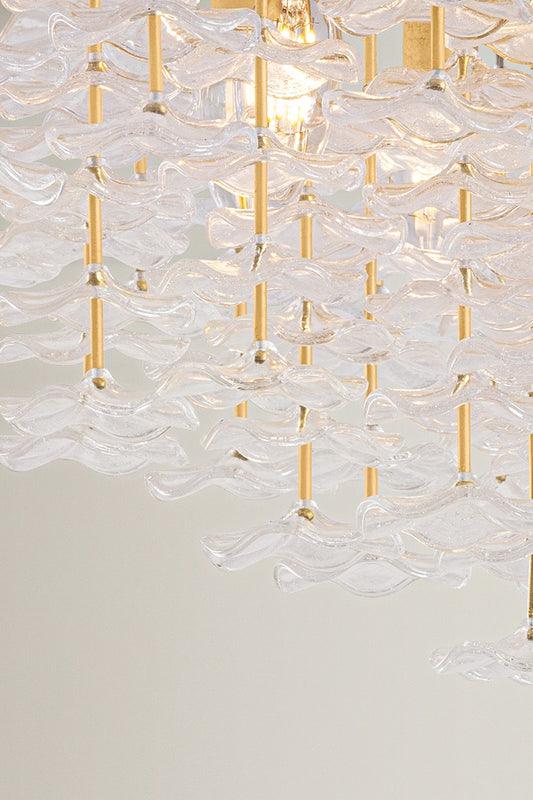 Corbett Alsace 17-Light Semi-Flush Mount Vintage Gold Leaf