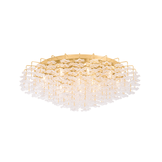 Corbett Alsace 17-Light Semi-Flush Mount Vintage Gold Leaf