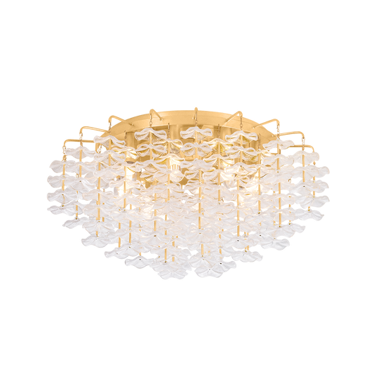 Corbett Alsace 8-Light Semi-Flush Mount Vintage Gold Leaf