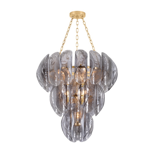 Corbett Anatase 10-Light Chandelier Vintage Gold Leaf