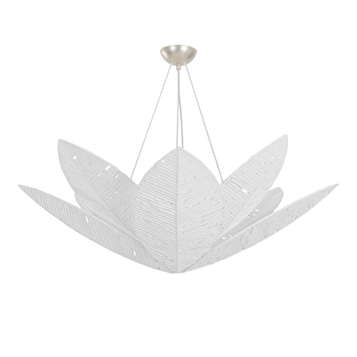 Corbett Azores 8-Light Chandelier Warm Silver Leaf