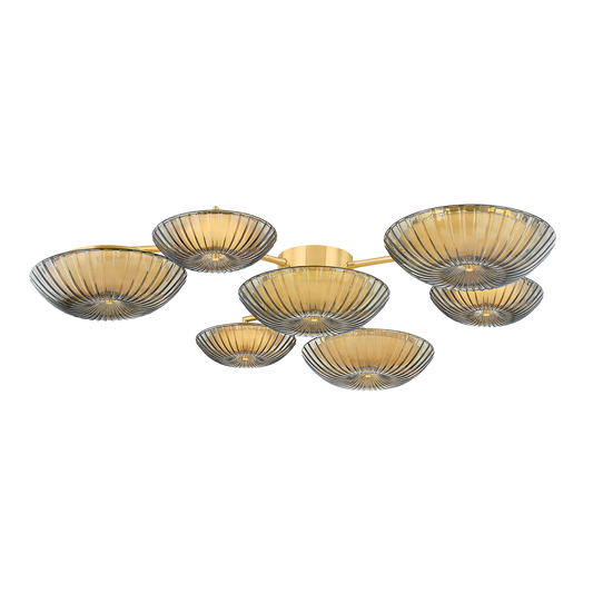 Corbett Birmingham 51.5" Flush Mount Vintage Polished Brass